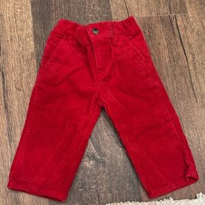 Janie and Jack Vibrant Red Corduroy Pants